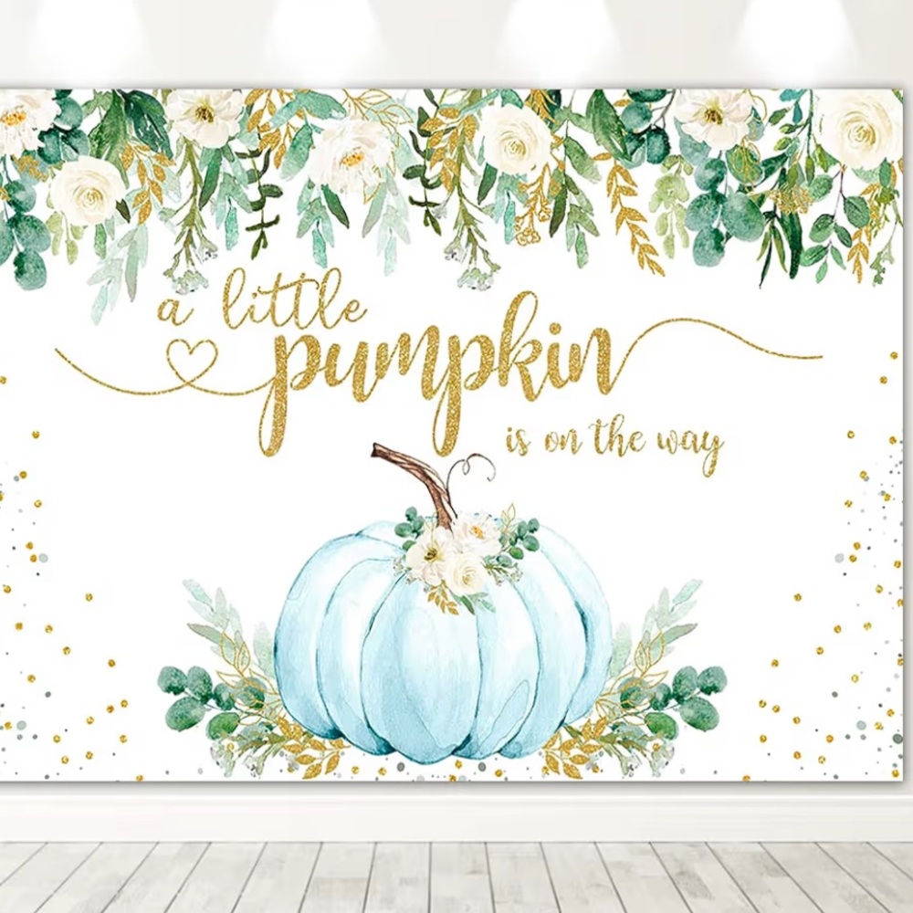 Baby Shower Little Pumpkin backdrop